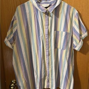 Universal Thread Multicolor Striped Button Down Shirt